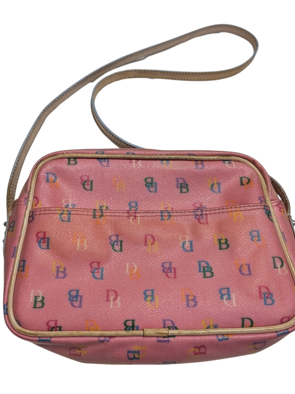 DB Pink Monogram Shoulder/Cross Body Bag - Picture 2 of 4